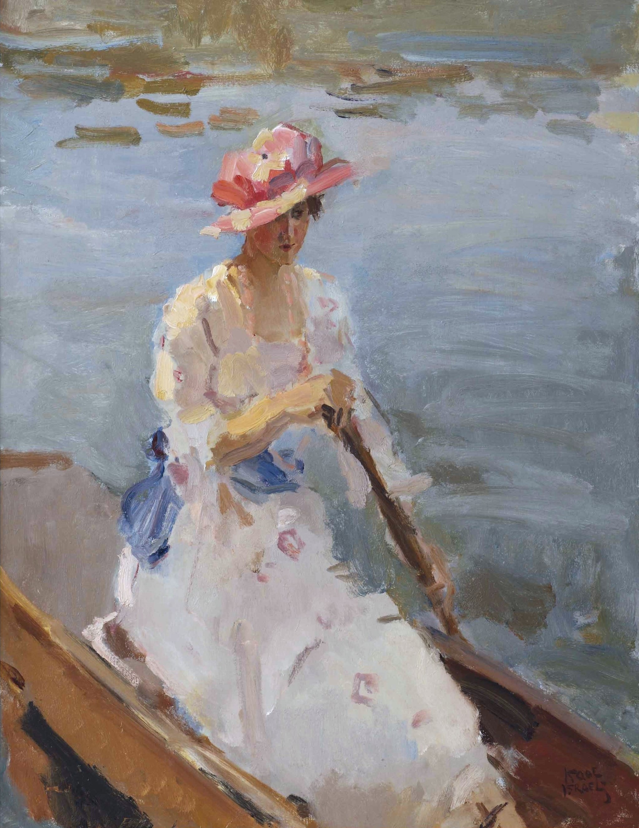 泰晤士河上的优雅女士，1914年，荷兰画家Isaac Israëls 