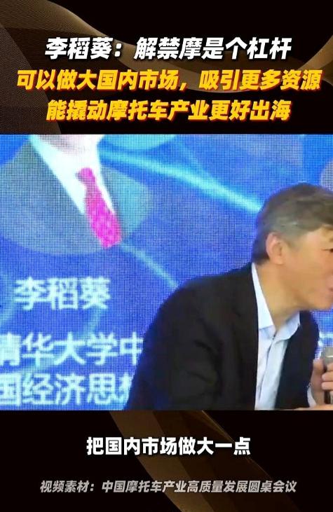 清华大学的李稻葵，最近提了个建议。 

他说，把全国各地封了十几年的“禁摩令”，