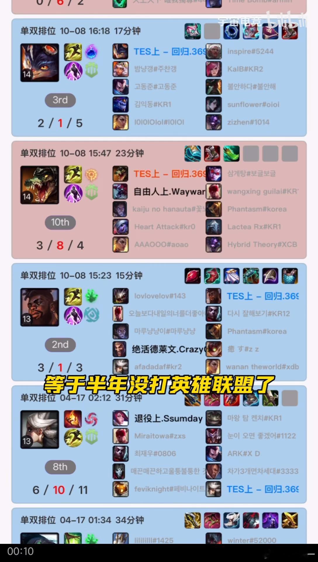 tes这种情况就算进去一场不赢也没必要喷啊，因为外力因素导致阵容不齐，又不是选手