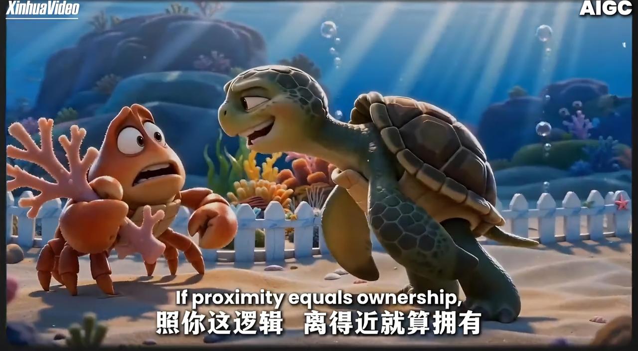 核心答案
 
针对南海仲裁案，新华社对外推出1部动画短片，内含1个核心动物寓言故
