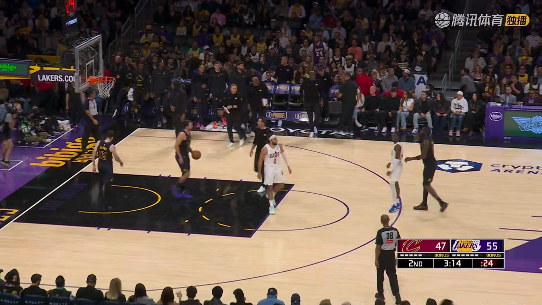 雷迪克暂停！领先8分骑士vs湖人