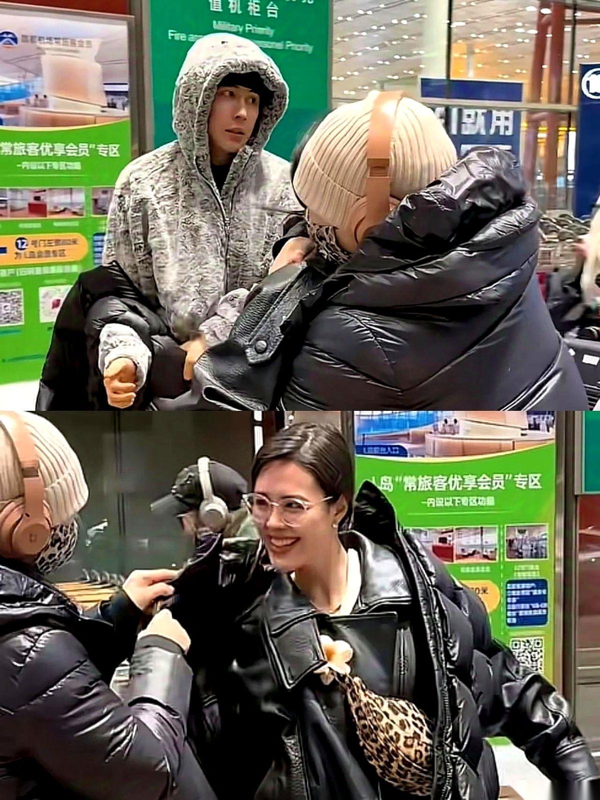 钟丽缇和张伦硕这对儿，总有人等着看点什么。
结果机场一个镜头，直接把人看明白了。