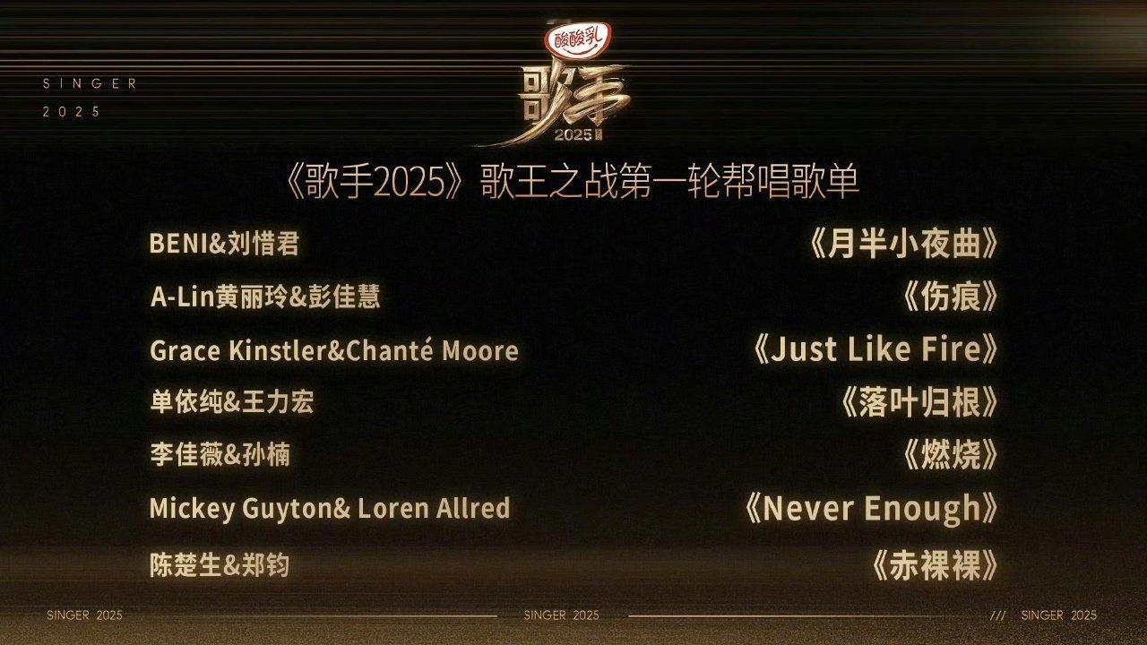 歌手官宣歌王之战歌单歌手发布歌王之战歌单 ​哇，是歌王之战歌单！ ​​​