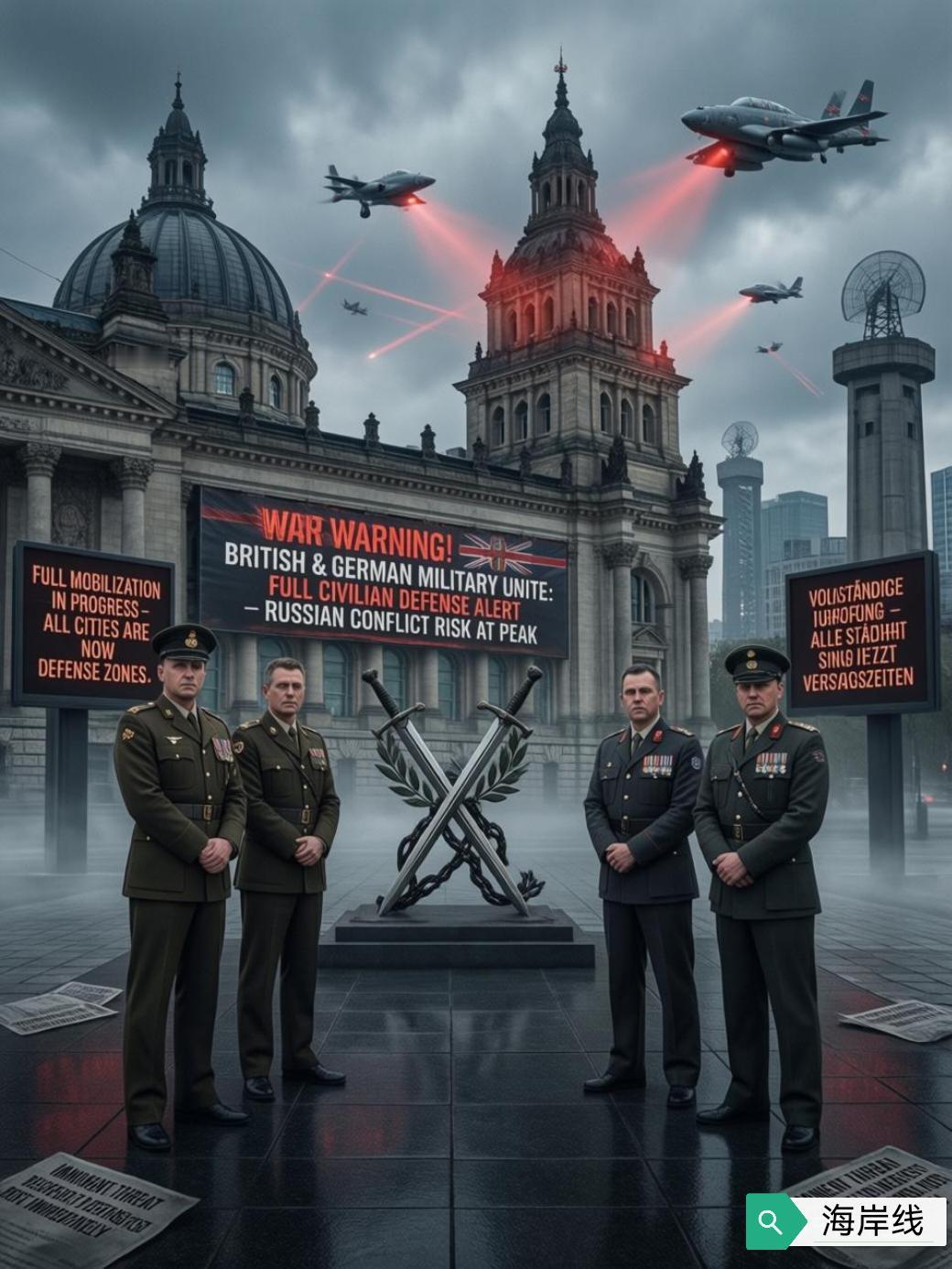 据英国《卫报》2月15日报道，英国和德国两军最高指挥官罕见地联名写了一封公开信，