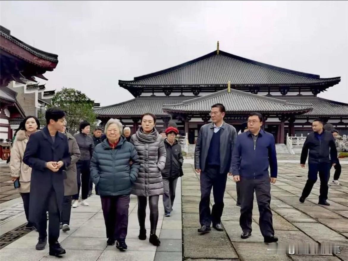 2020年11月22日，彭珮云同志参观铜官窑古镇的老照片。铜官窑古镇是由新华联集