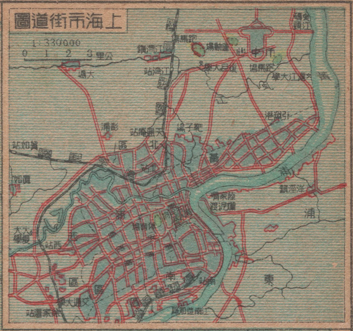 1950年上海市街道图