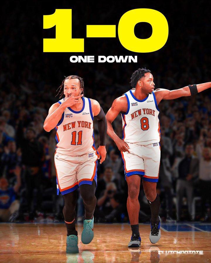 尼克斯1比0老鹰 还是比较稳的！尼克斯首战113-102老鹰，大比分1-0！布伦