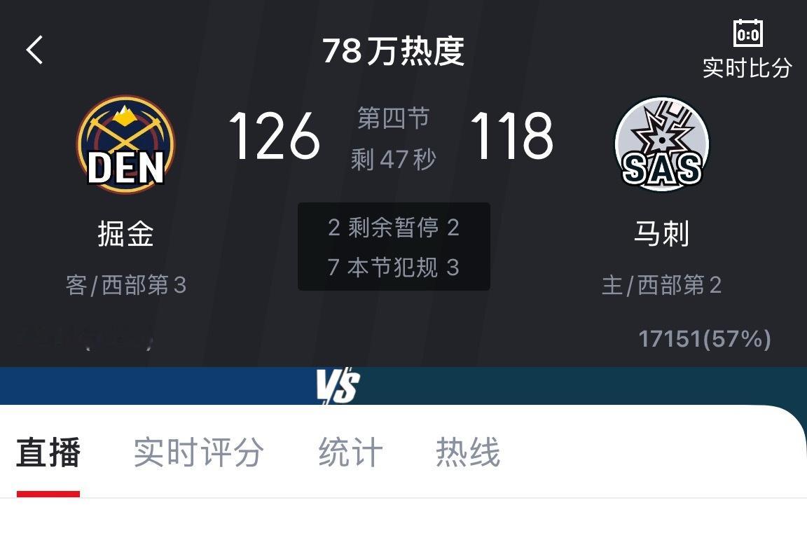 掘金今天战胜马刺锁定西部第三首轮迎战第六的森林狼 湖人锁定西部第四首轮对战西部第