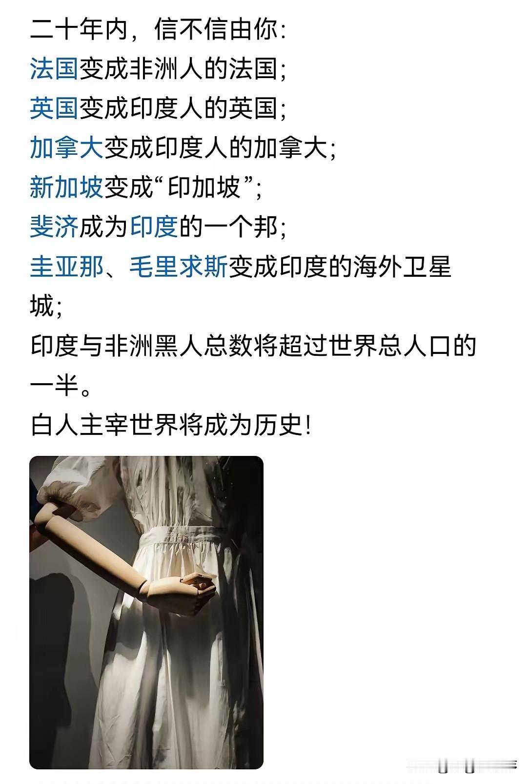 网上有网友认为，20年之内，新加坡将会变为“印加坡”。
笔者认为，如果仅从人口占