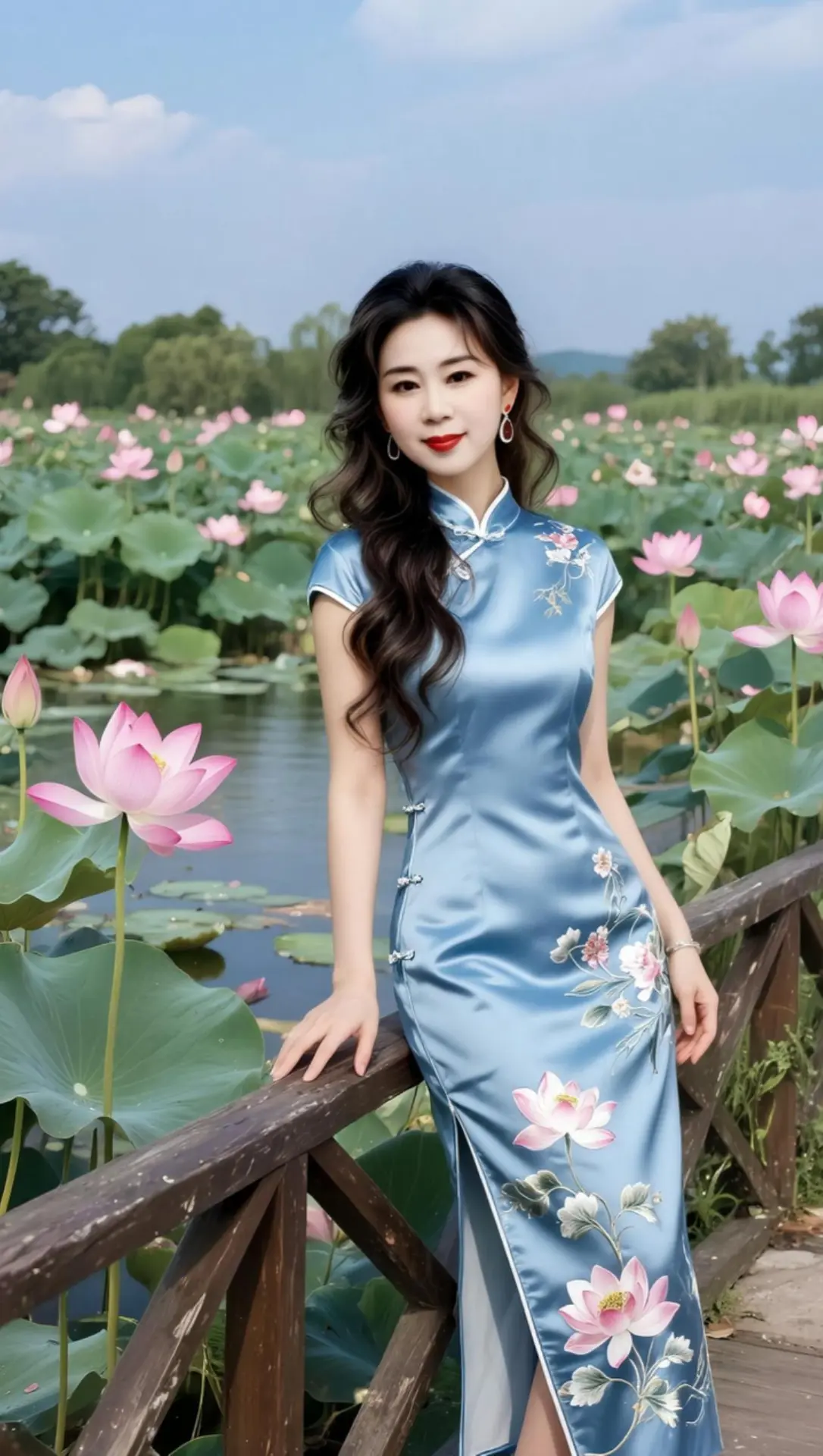 AI荷塘旗袍写真 随变ai随便玩