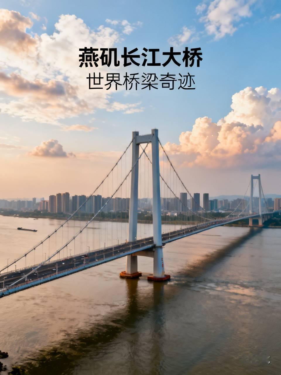一座燕矶长江大桥横跨了黄冈与鄂州两岸，其创造并打破了在世界大跨度江河桥梁史上多个