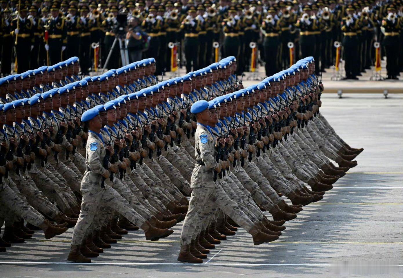图1是维和部队，图2是维和警察，区别是部队穿部队的衣服，警察穿警察的衣服[dog