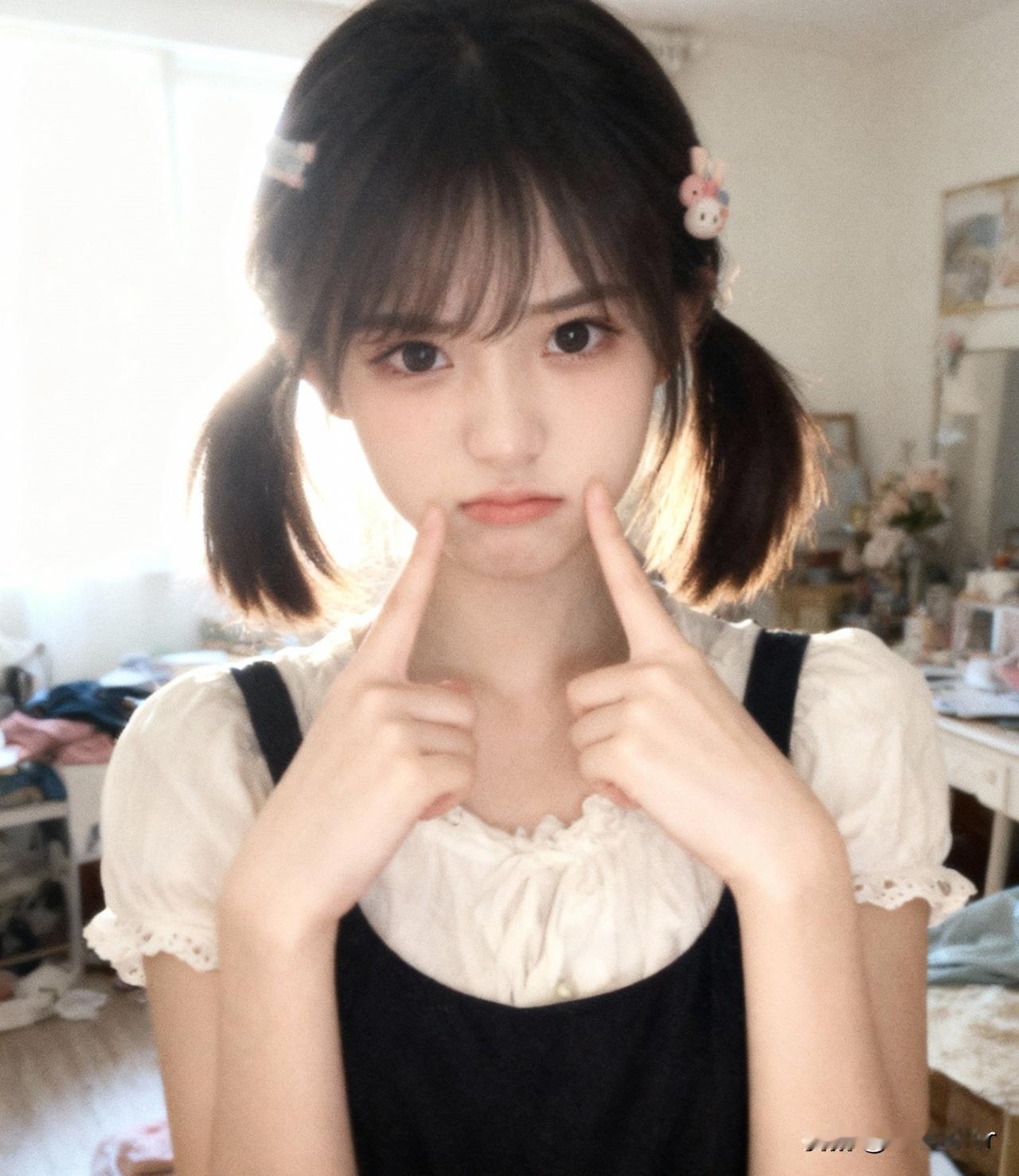 粉面含春威不露，丹唇未启笑先闻。