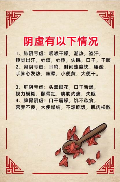 阴虚有以下情况~