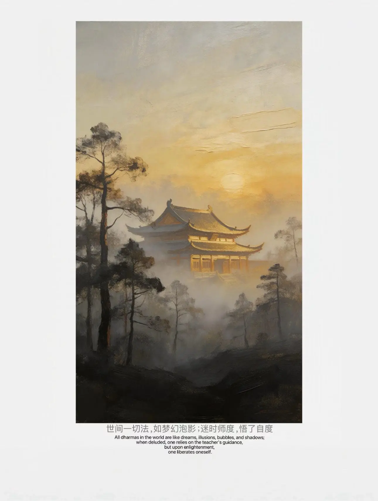 《金佛与泥佛的对话》|原创水墨风油画。话题之 为什么有些人生来尊贵？ ...