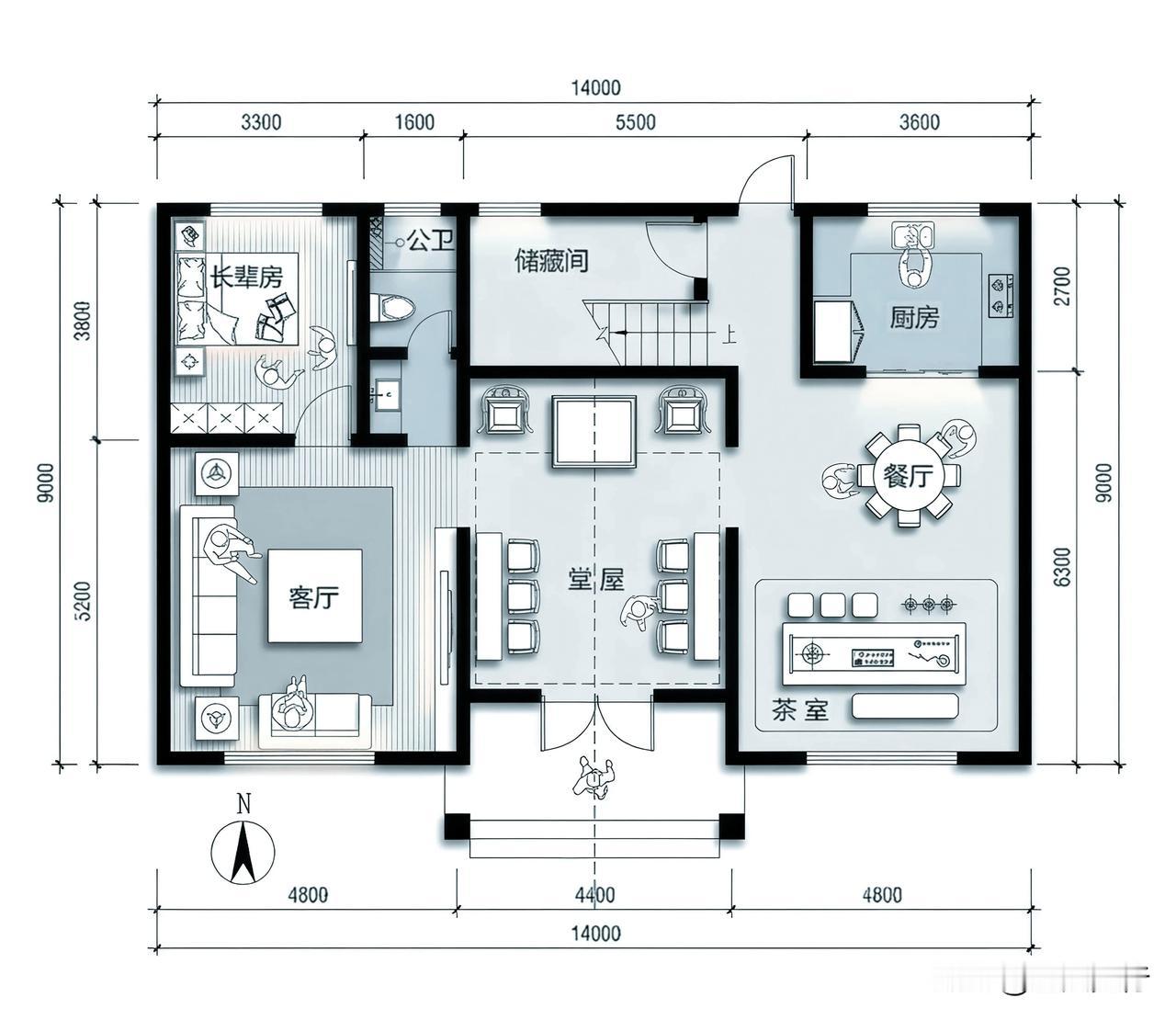 分享五种乡村自建房玄关做法，因人而异，仅供参考。
自建房户型布局根据宅基地尺寸，