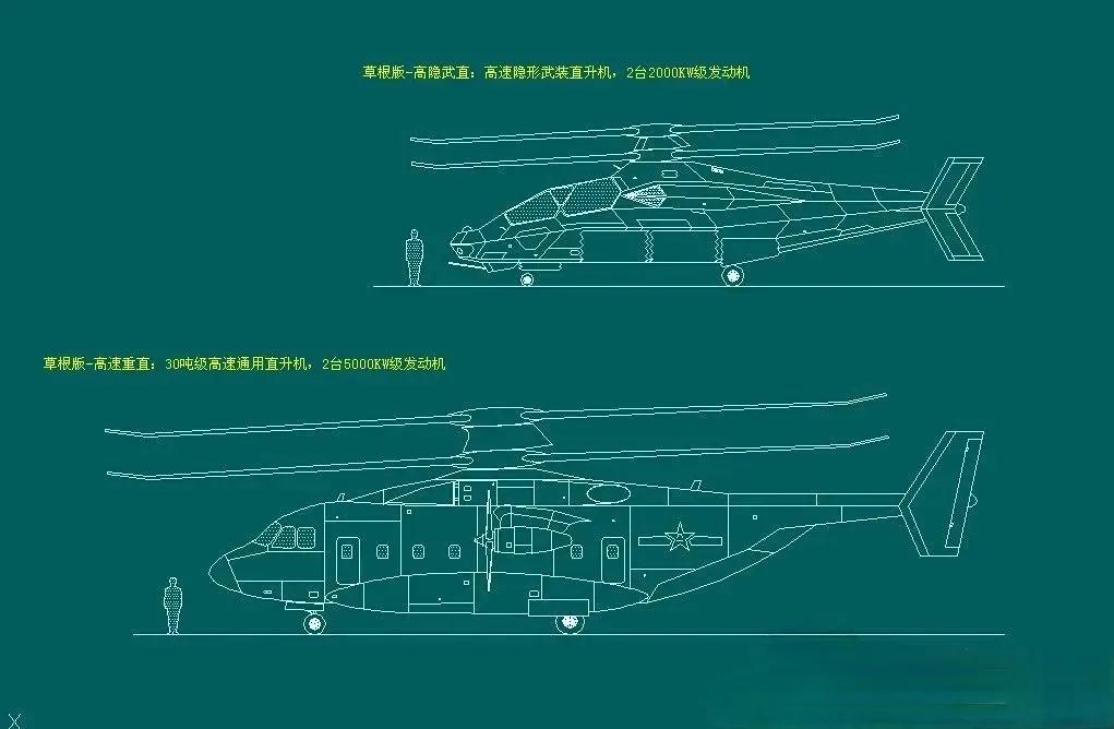 蓝图转自超大……。其实航发突破后，机身设计已经不是瓶颈了，隐身化、双发、三发都可