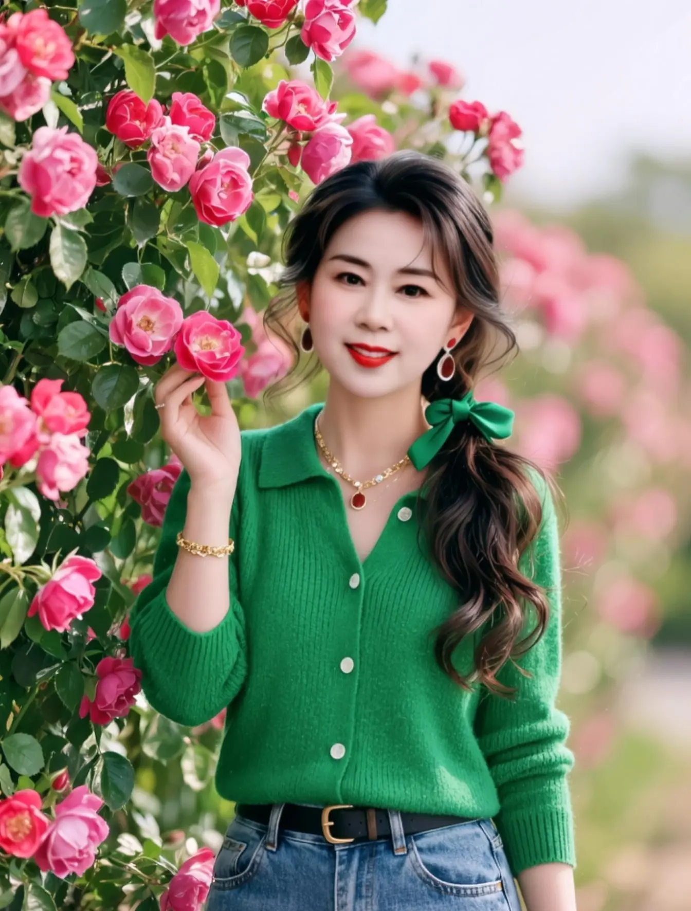 AI蔷薇清新写真 ai创作