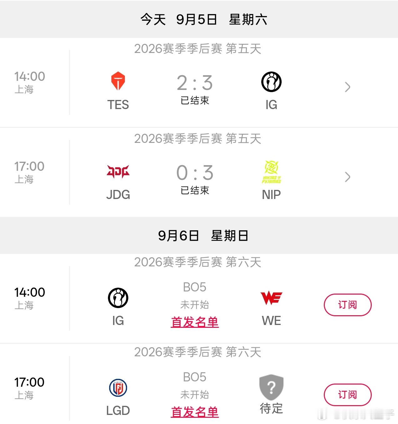 NIP也是背靠背，明晚直接打LGD。NIP将对战LGDNIP横扫JDG2026l