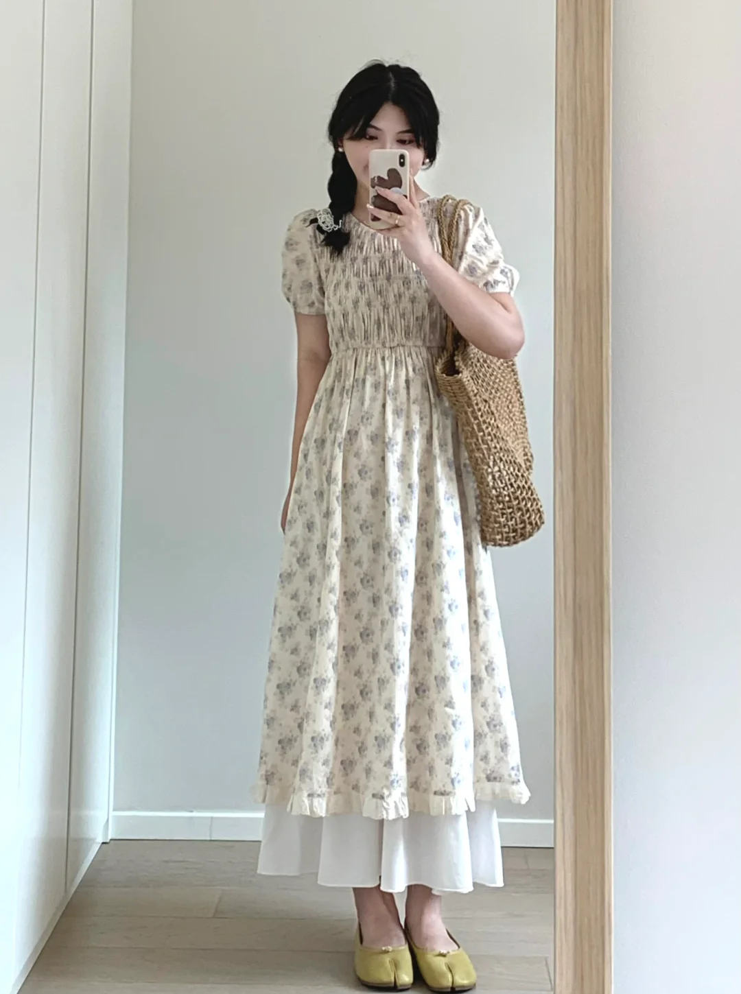 💐复古碎花连衣裙好公主～