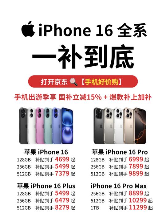 超详细的iPhone16全系补贴🔥至高省2k+