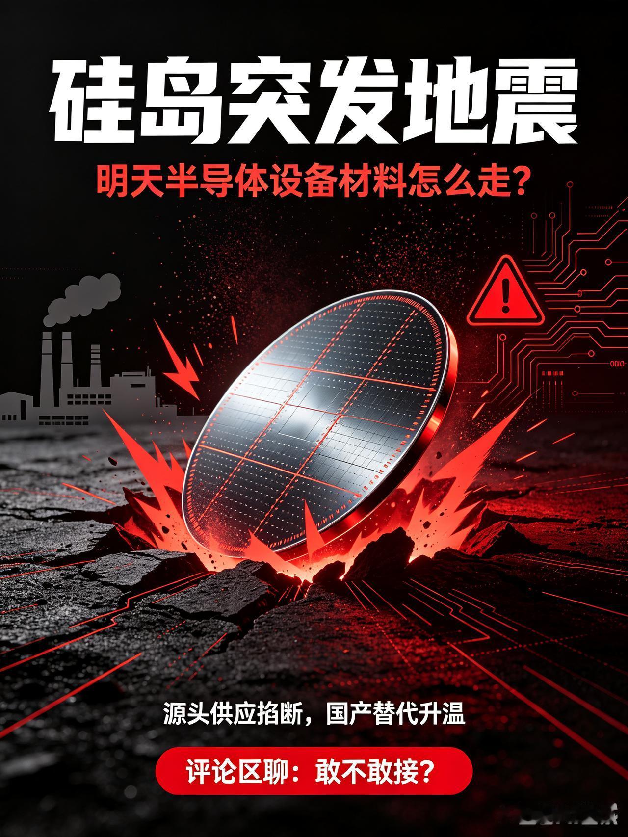 日本"硅岛"强震，台积电停工！明天半导体设备材料，直接高开？

刚发生的消息。日