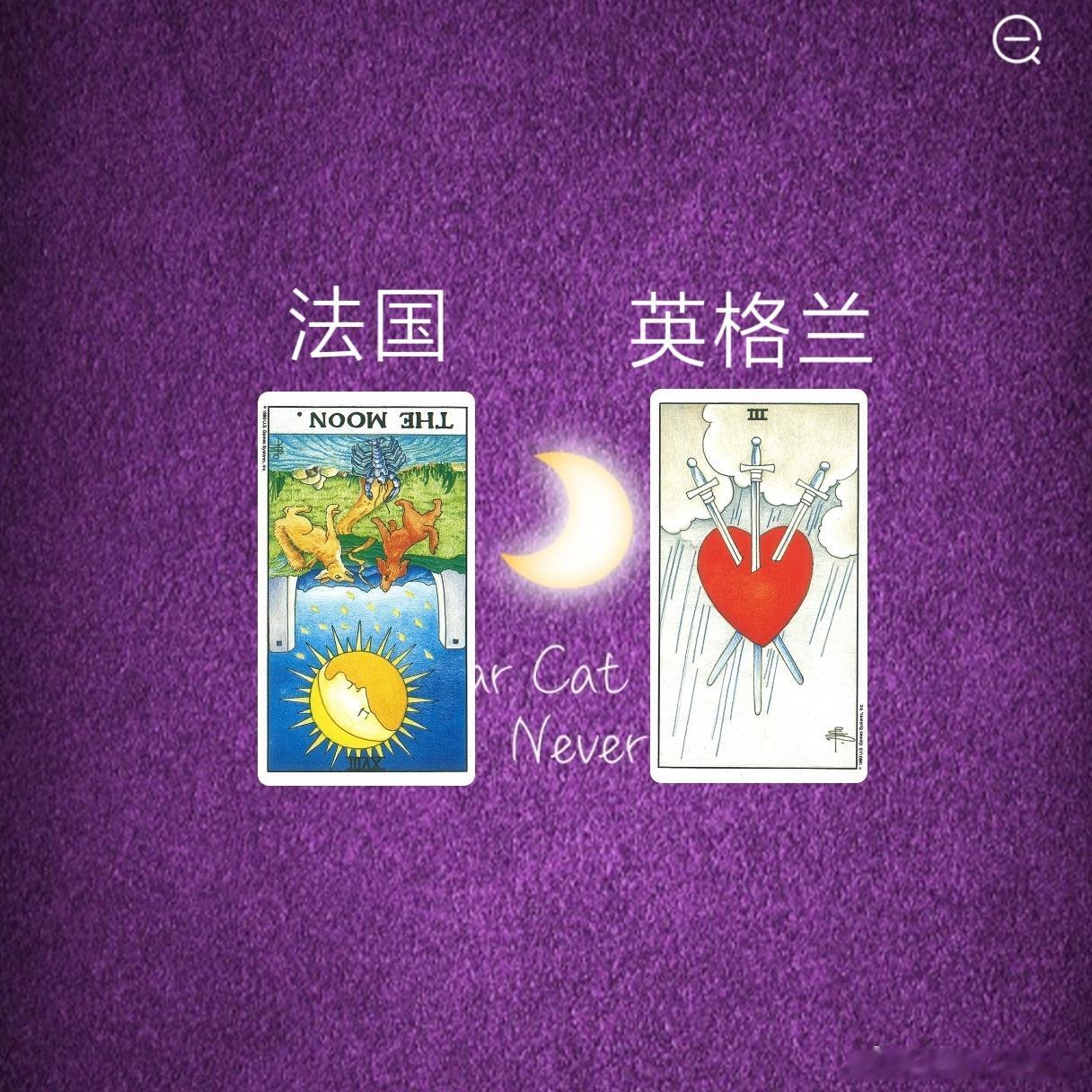 娱乐预测~法国🇫🇷VS英格兰🏴󠁧󠁢󠁥󠁮󠁧󠁿月亮牌逆位预示着走出