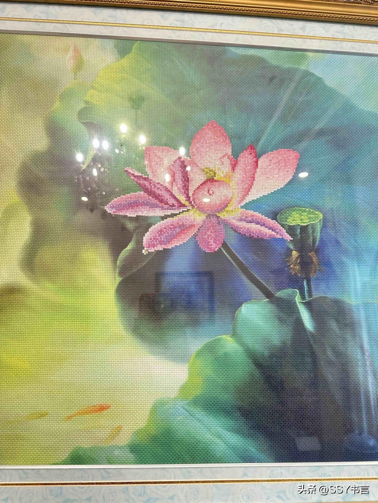 我闲下来就是喜欢十字绣表在镜框里非常好看