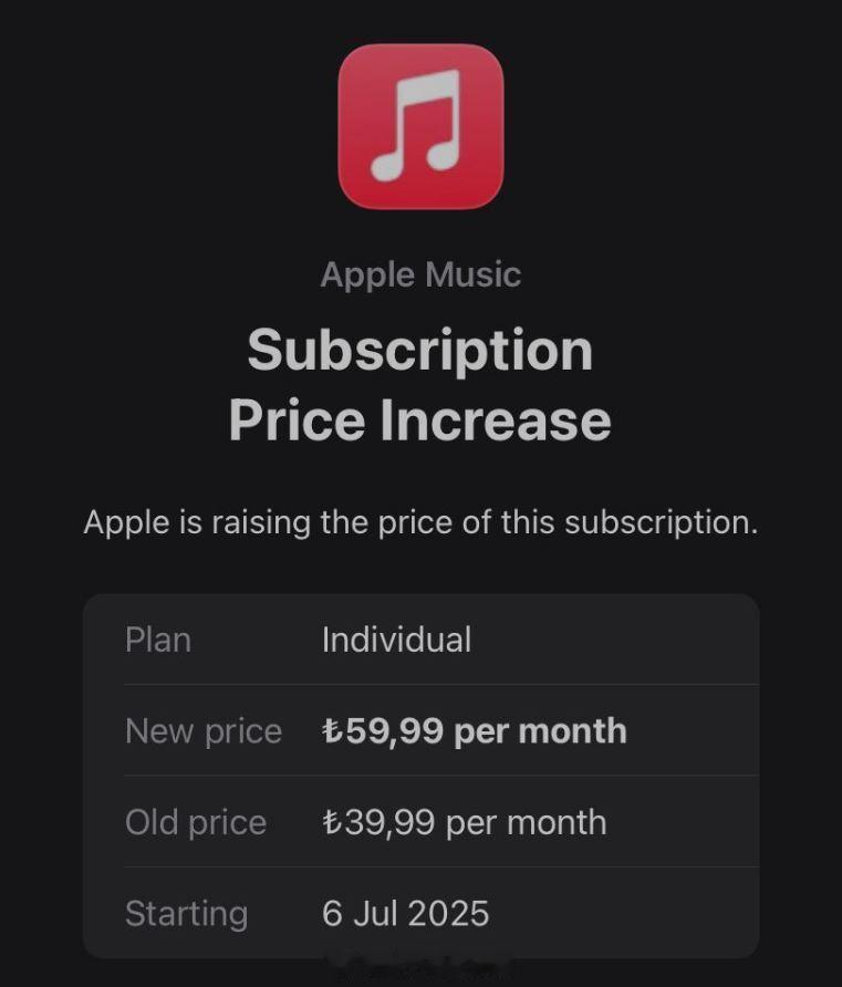 说实话，现在基本上很少用Apple Music，就这还涨价，有那个钱我还不如开一