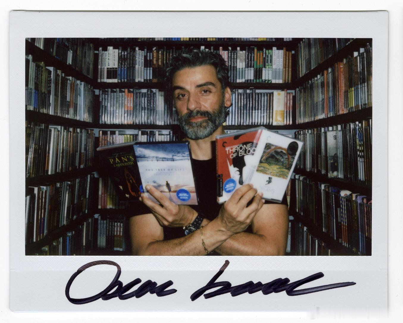 奥斯卡·伊萨克的CC选片照，照片中选了以下电影：《蜘蛛巢城》 黑泽明《梦》 黑泽