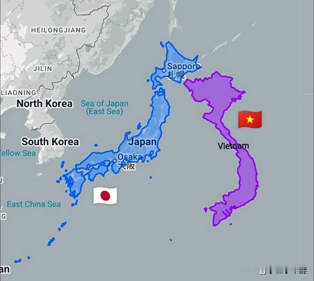《越南国土形状、面积及人口都与日本相近，再努力几年，人均GDP也能追上日本？！》