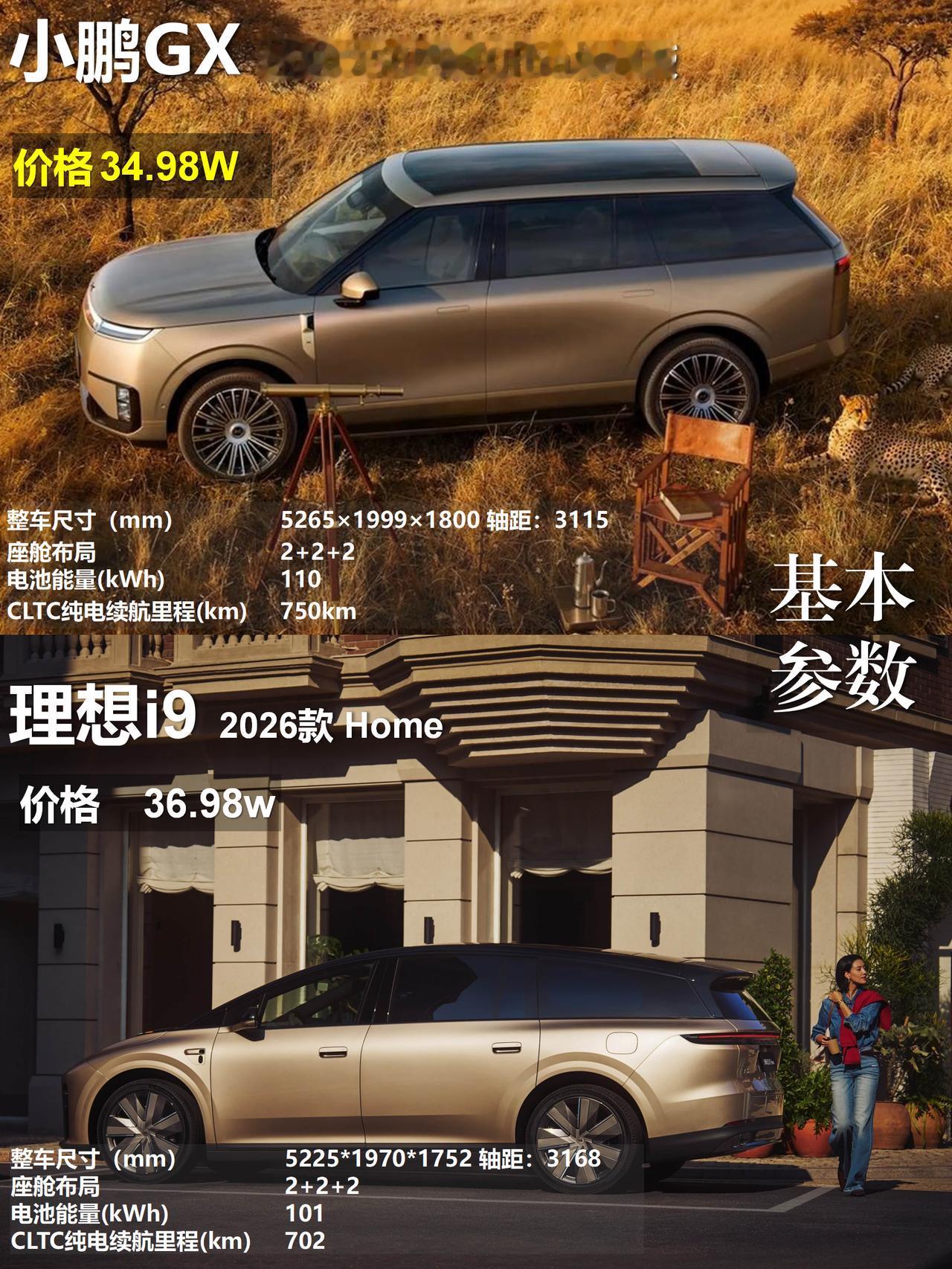 9系旗舰大六座怎么选？小鹏GX vs 理想i9，便宜2万还多4万配置
说真的，到