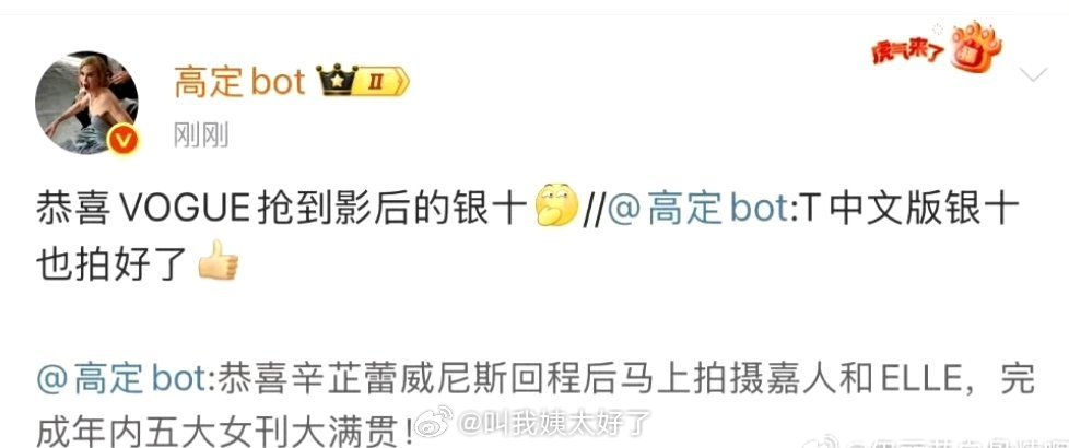还是拿奖好啊！辛芷蕾马上就排上了四本银十：ELLE、嘉人、T中文版、VOGUE姐