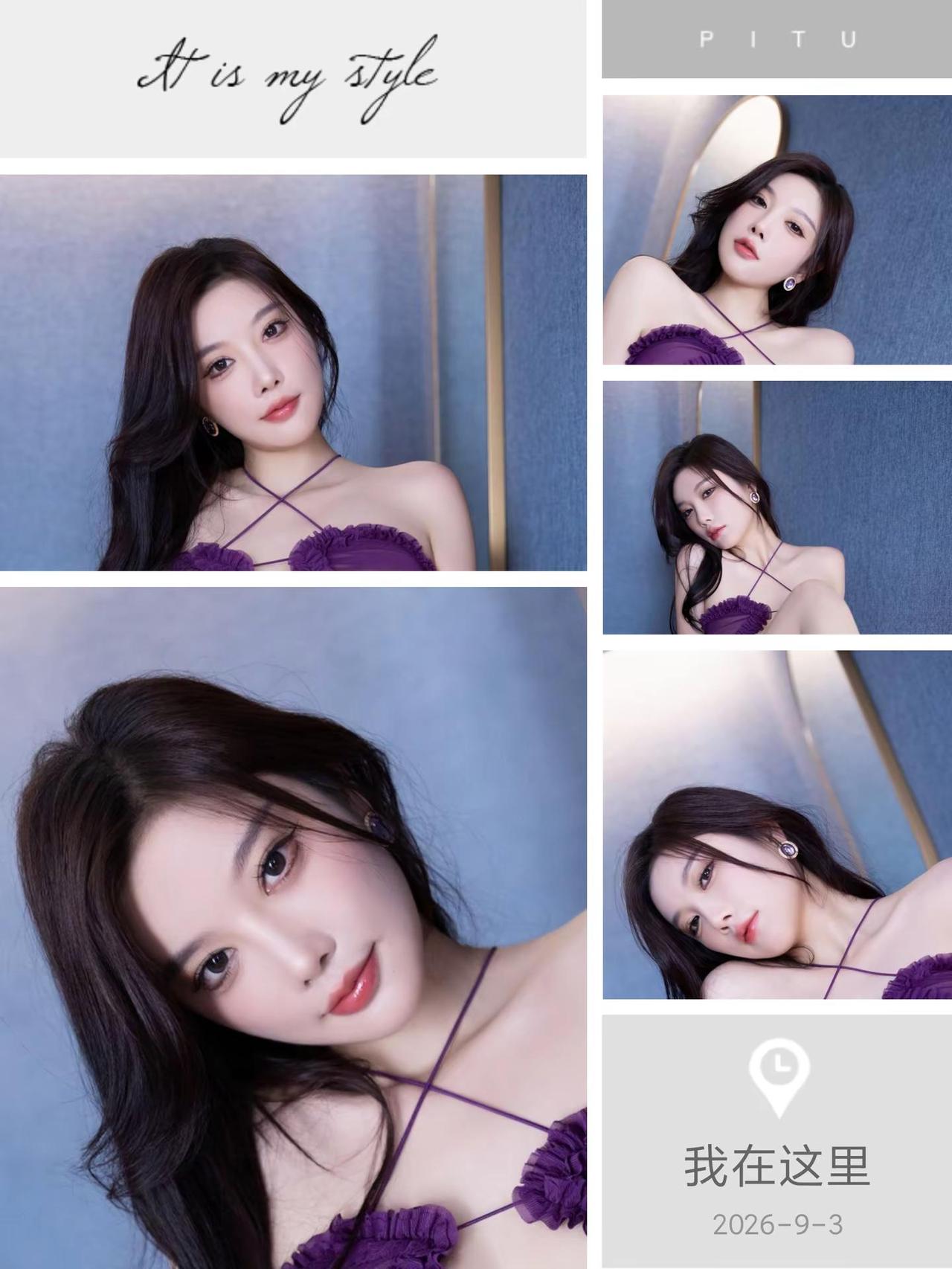 冷艳优雅写真 女神出片 女生写真高级感 高级感人像 淡紫氛围感写真