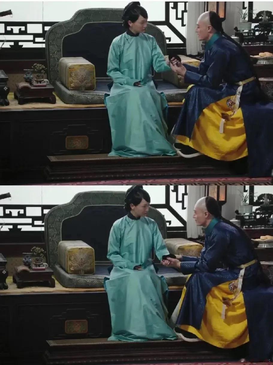 好颠啊，大如坐在主位上，庶皇帝在侧面偏坐着。看皇帝那卑躬屈膝的样子，怎么能不是爱