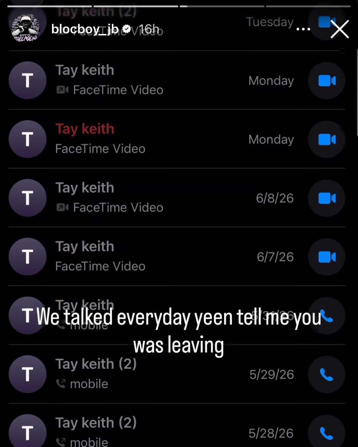 说唱歌手和制作人们对 Tay Keith 去世的反应：Blocboy JB："我