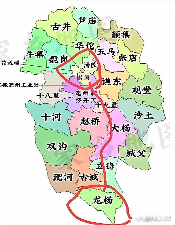 龙杨镇果然名不虚传，龙杨镇位于谯城区最南边，而且距离亳州市区最远，与涡阳县，太和