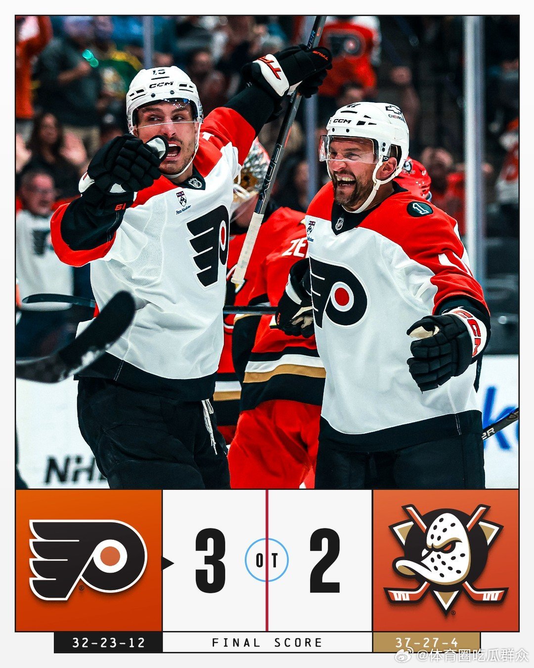 【今日比赛结果 🔔】NHL零距离  cr：NHL冰球联盟 