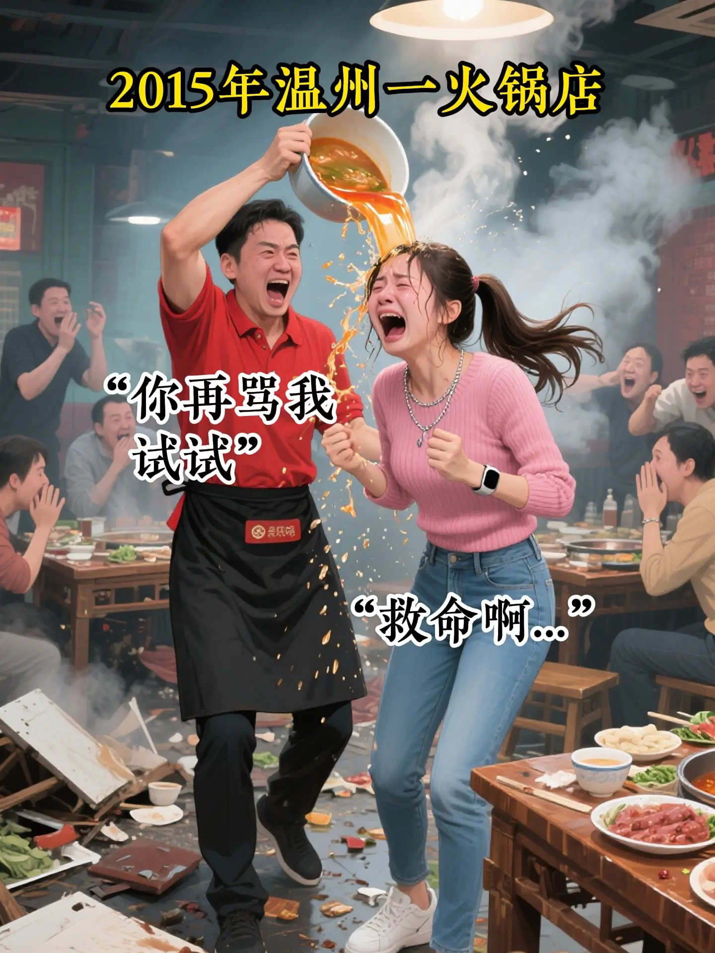 火锅店烫头一案，得饶人处且饶人。