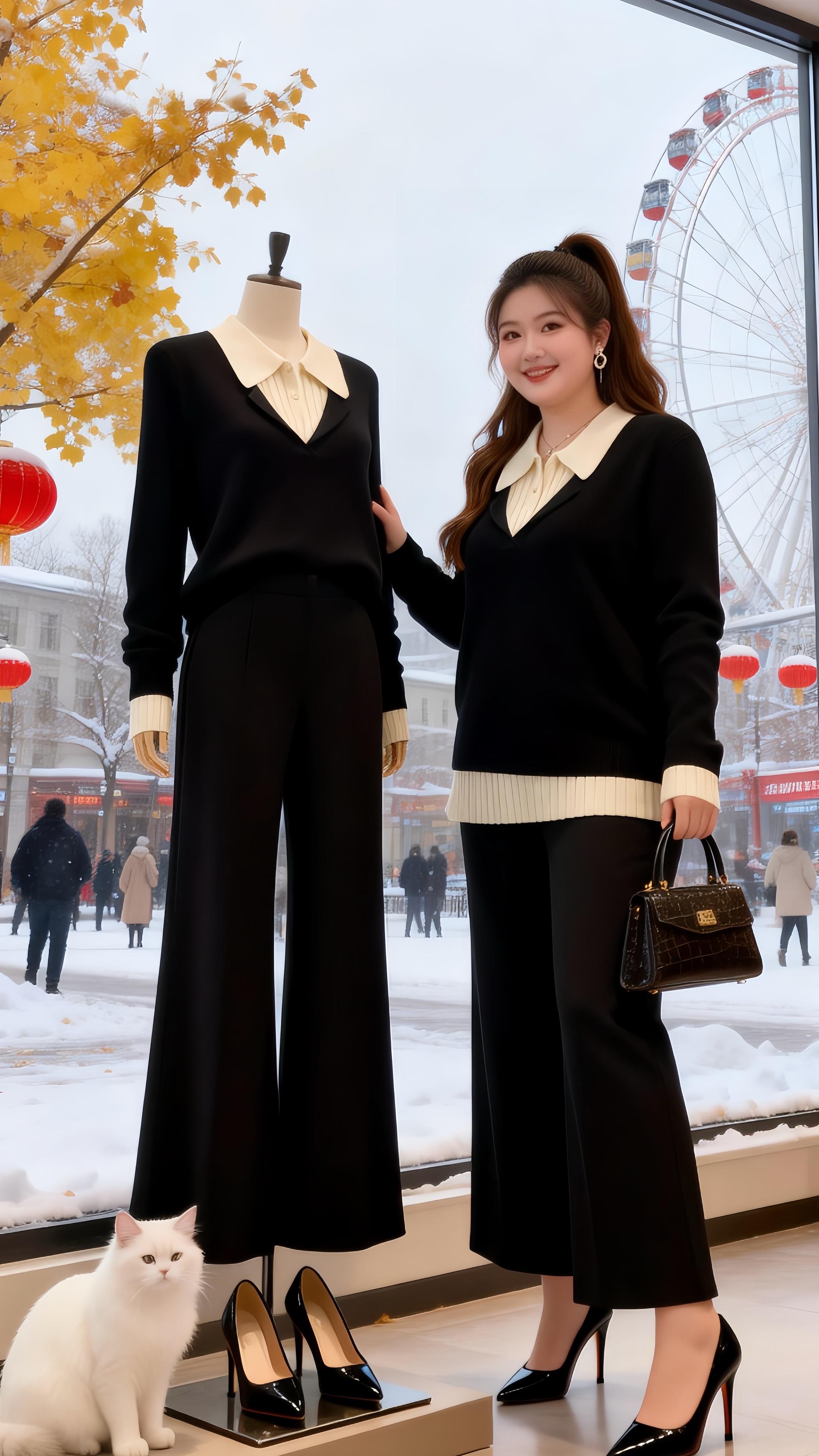 大码女装冬日穿搭一周不重样新年战袍我回家穿哪套梨型身材如何拿捏秋冬穿搭...