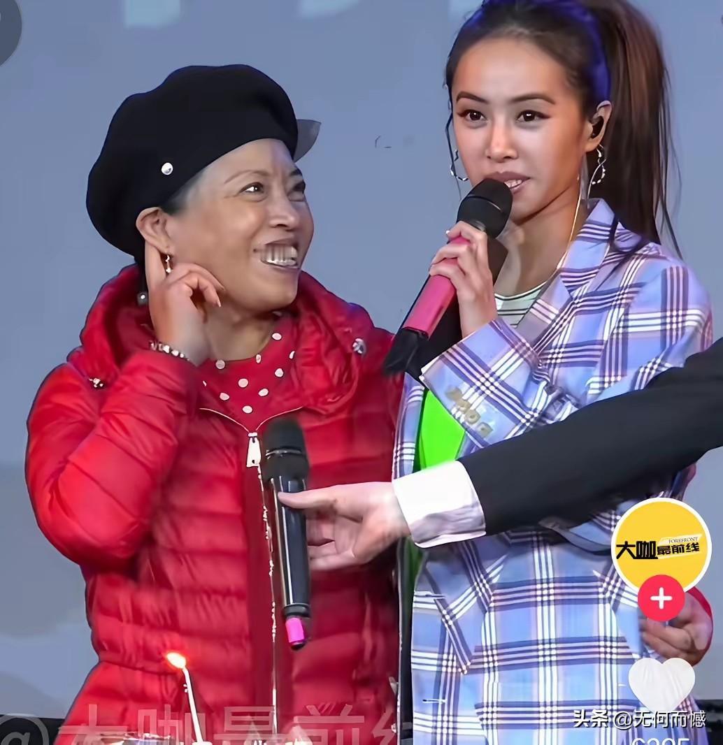 蔡依林身边的这个女子，有人说是她母亲，仔细端详两个人的脸盘，的确长得有些像，不过