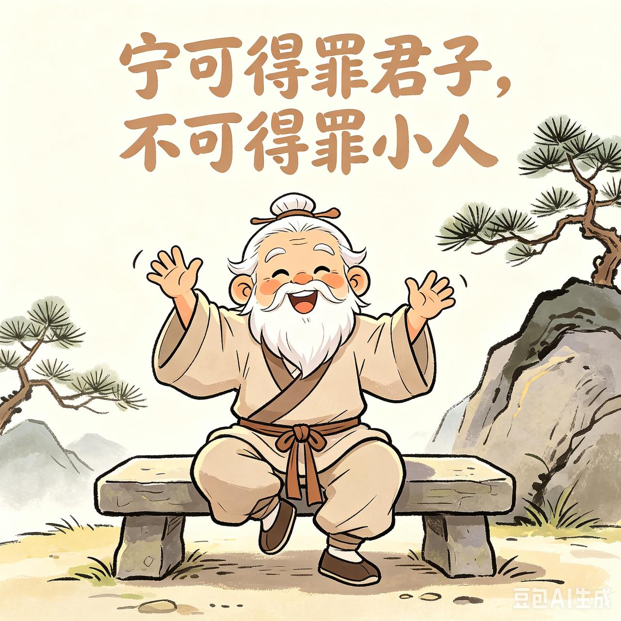 小故事
 得罪小人

春秋宋与郑，
两国动干戈，
眼看烽烟起，
大兵都集结，
华