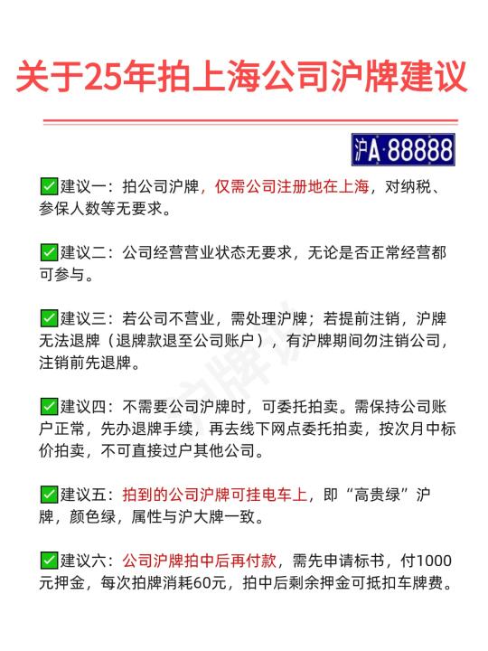 2025 年上海公司沪牌竞拍良心建议…