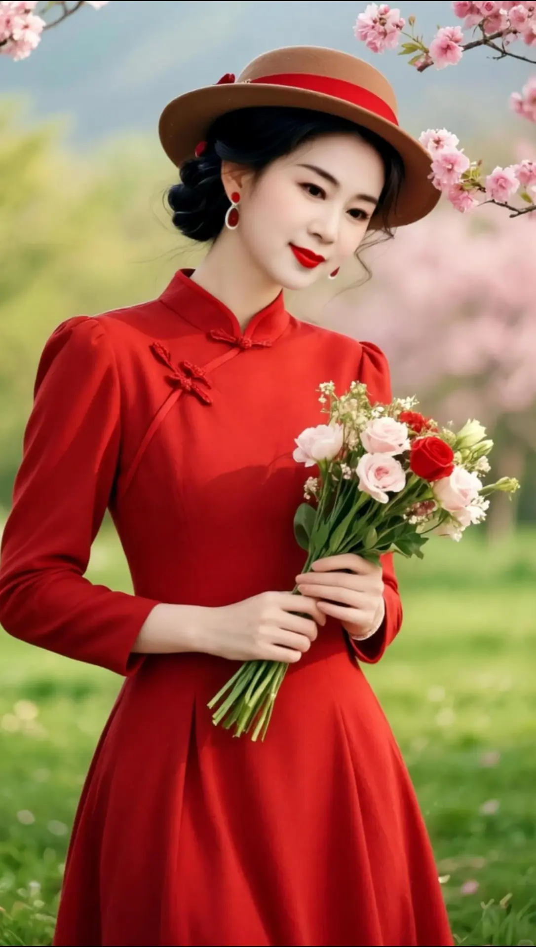 AI复古花束照 ai创作