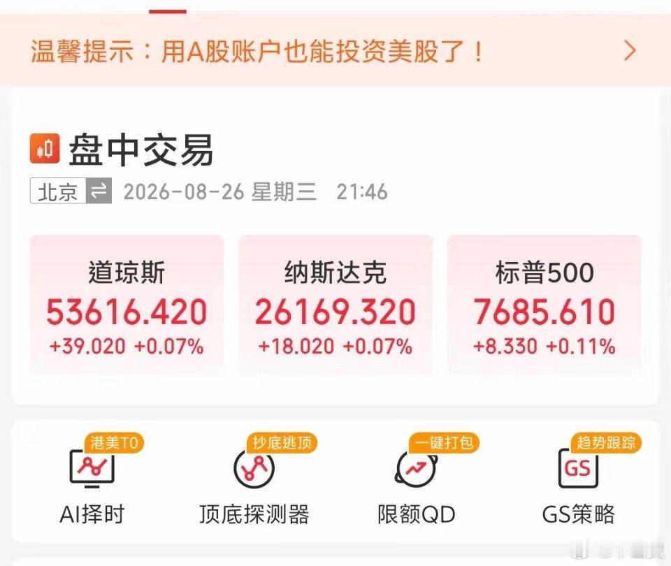 美股开盘了，指数小涨，个股好像有点不给力，普遍小跌，不过今晚中概念股挺给力的。西