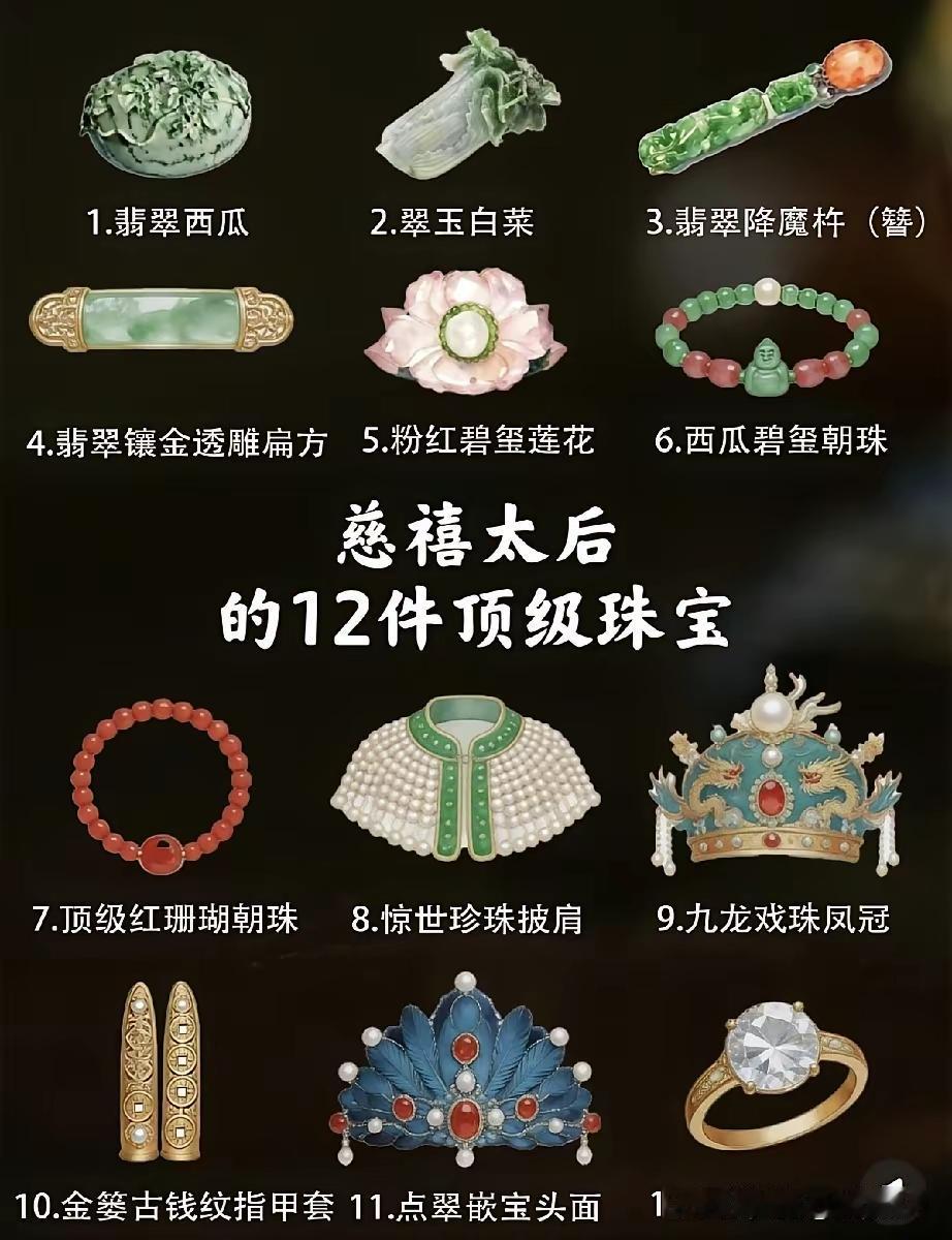 慈禧太后的珠宝收藏中，钻戒都算是很低级别的了。