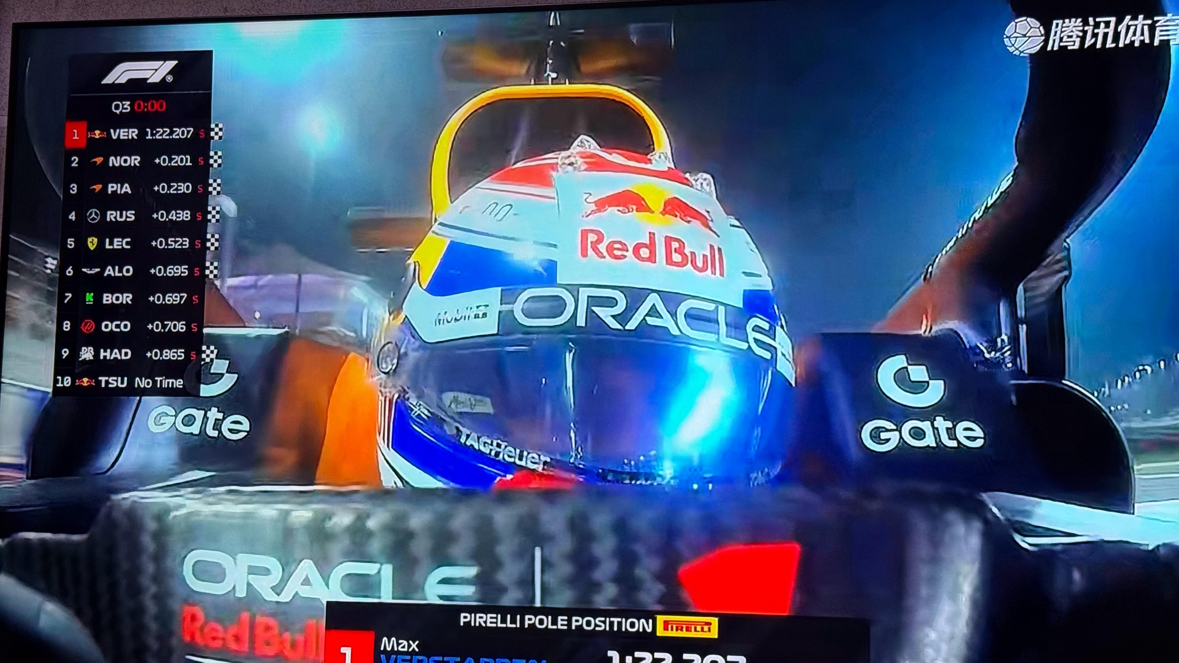 维斯塔潘夺F1阿布扎比站杆位潘子太猛了，今天晚上诺里斯应该睡不着觉了