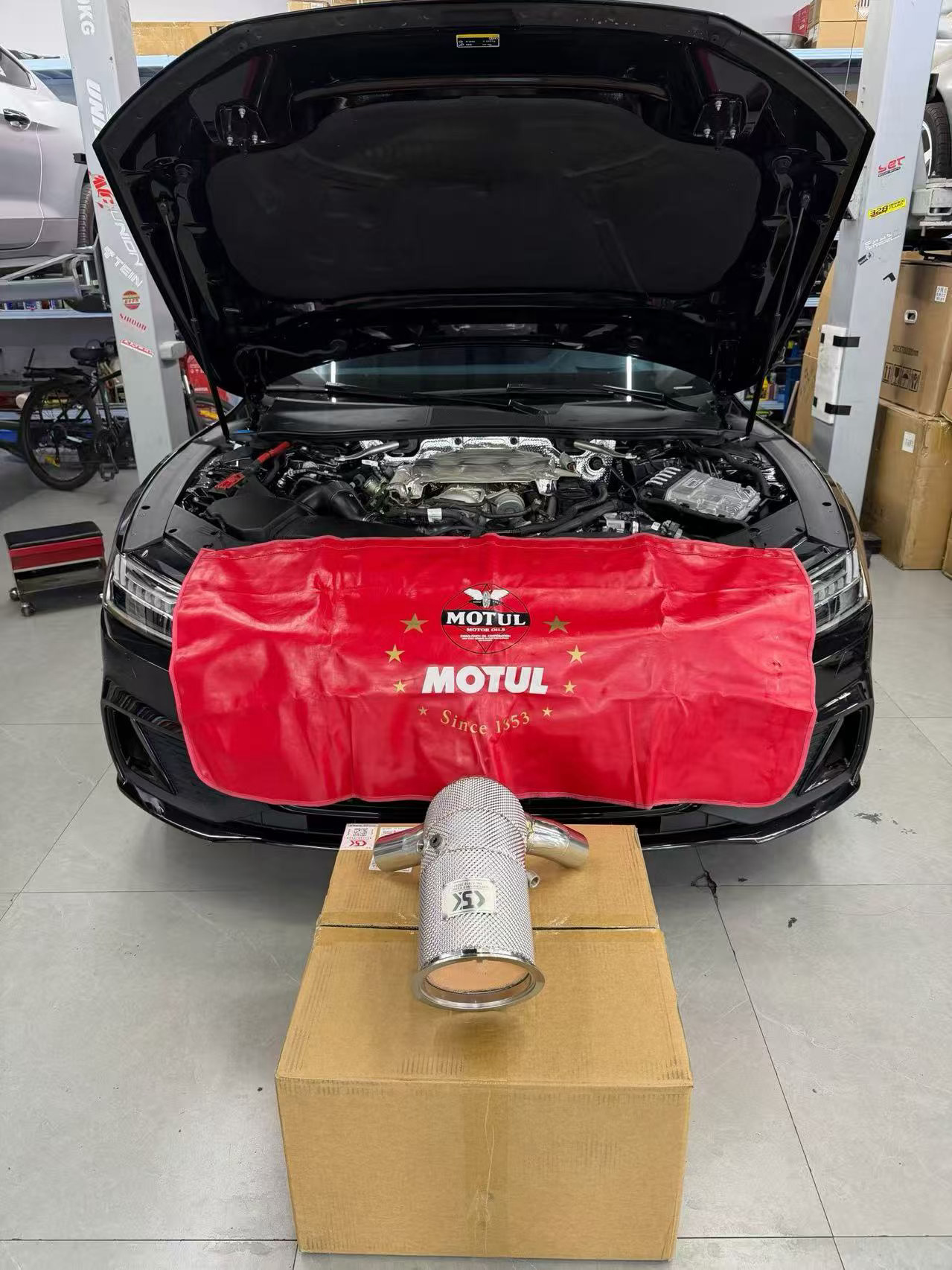 23款 奥迪A7L C8 3.0T  升级CSK隔热头段200目 S7后唇 、飞