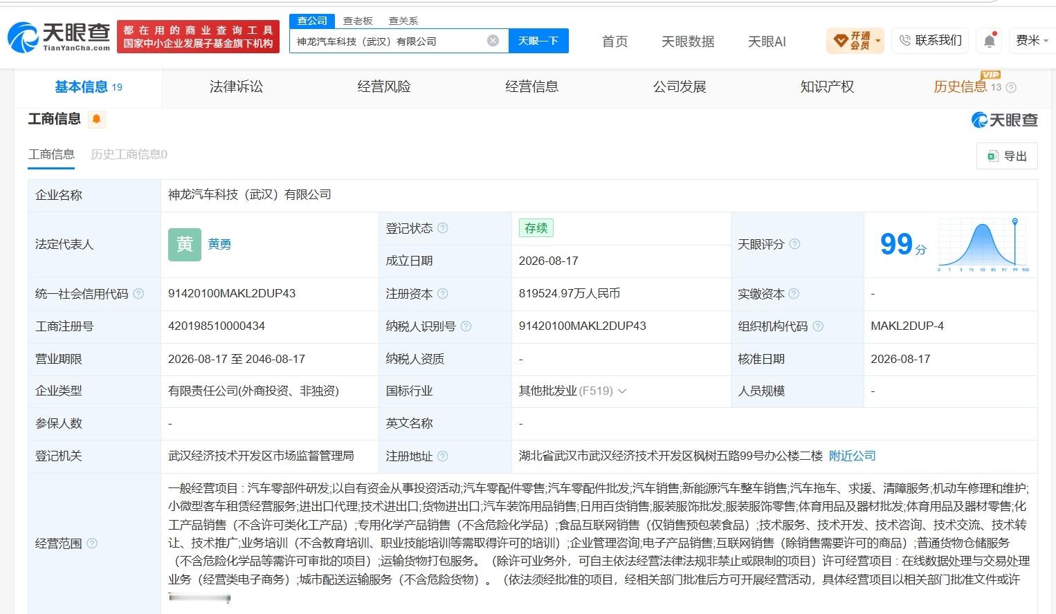 【东风汽车、Stellantis等在武汉成立合资公司 注册资本约81.95亿】财