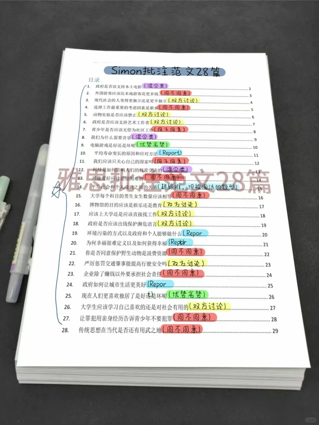 雅思老师给的，让我们打印下来偷偷啃...